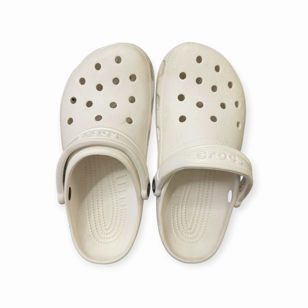 Crocs Classic Clogs White Women's 9 Men's 7 Ventilated Slip On Shoes
